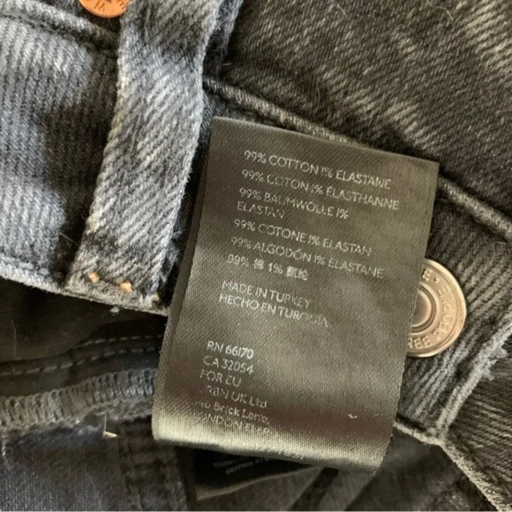 We The Free Black High Rise Distressed Skinny Jeans Womens 26‎ Grunge Stretch